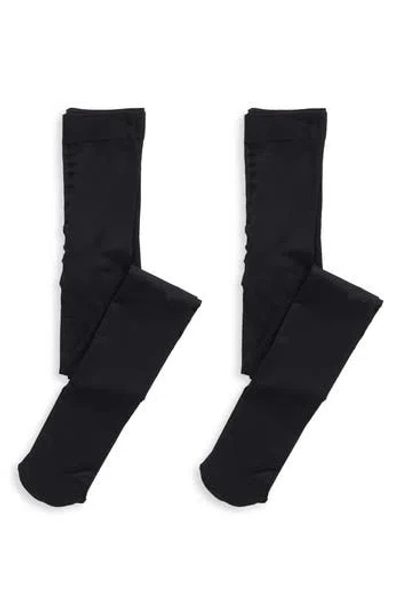 Dkny 2-pack Opaque Tights In Black
