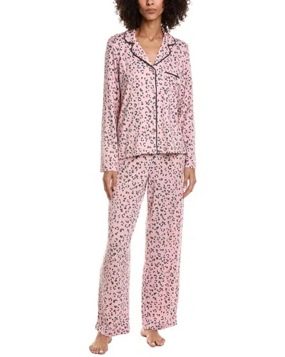 Dkny 2pc Notch Top & Pant Sleep Set In Multi