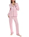 Dkny 2pc Notch Top & Pant Sleep Set In Pink