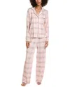 Dkny 2pc Notch Top & Pant Sleep Set In Pink