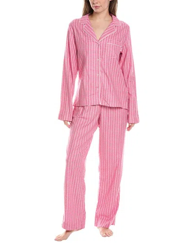 Dkny 2pc Notch Top & Pant Sleep Set In Pink