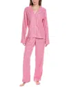 Dkny 2pc Notch Top & Pant Sleep Set In Pink