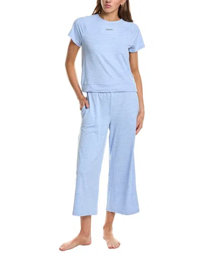 Dkny 2pc Pajama Jogger & Shirt Set In Blue