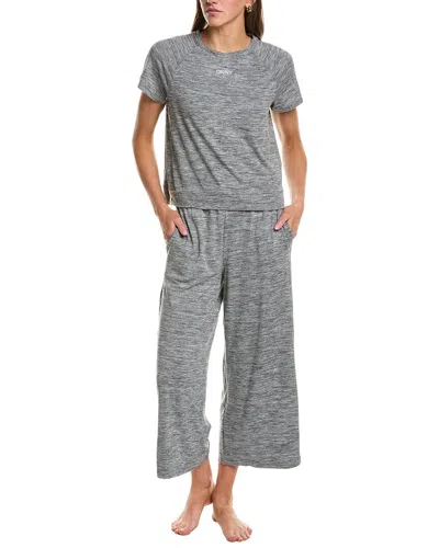 Dkny 2pc Pajama Jogger & Shirt Set In Gray
