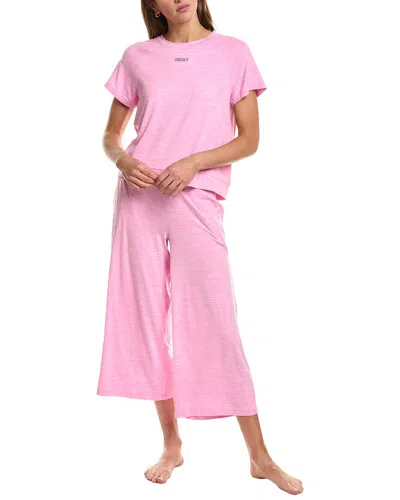 Dkny 2pc Pajama Jogger & Shirt Set In Pink