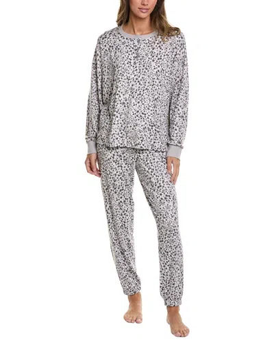 Dkny 2pc Pajama Top & Jogger Set In Multi