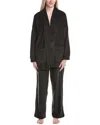 Dkny 2pc Robe & Pant Lounge Set In Black