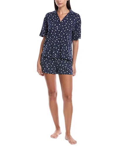 Dkny 2pc Top & Boxer Sleep Set In Blue