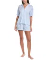 Dkny 2pc Top & Boxer Sleep Set In Blue