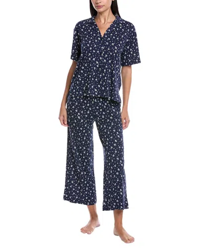 Dkny 2pc Top & Crop Pant Sleep Set In Blue