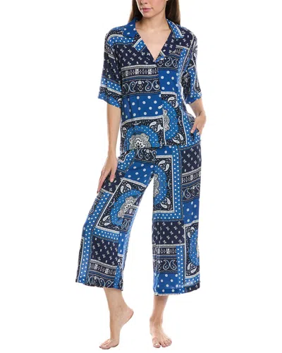 Dkny 2pc Top & Culotte Pant In Blue