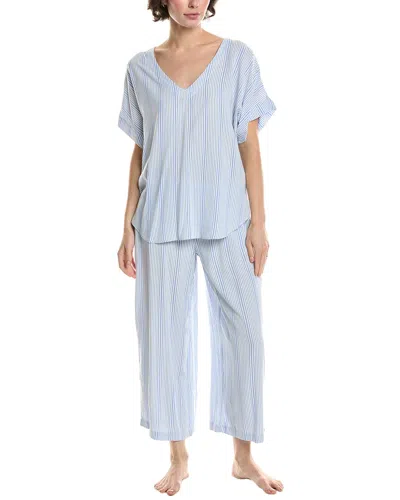 Dkny 2pc Top & Culotte Sleep Set In Blue