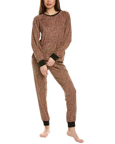 Dkny 2pc Top & Jogger Set In Brown