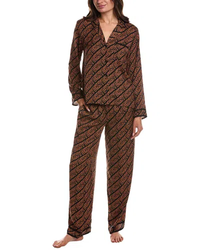 Dkny 2pc Top & Pant Sleep Set In Black