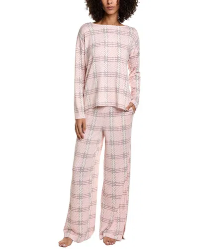 Dkny 2pc Top & Pant Sleep Set In Pink