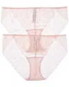 Dkny 2pk Deco Lace Bikini In Pink