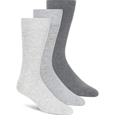 Dkny 3-pack Crew Socks In Gray