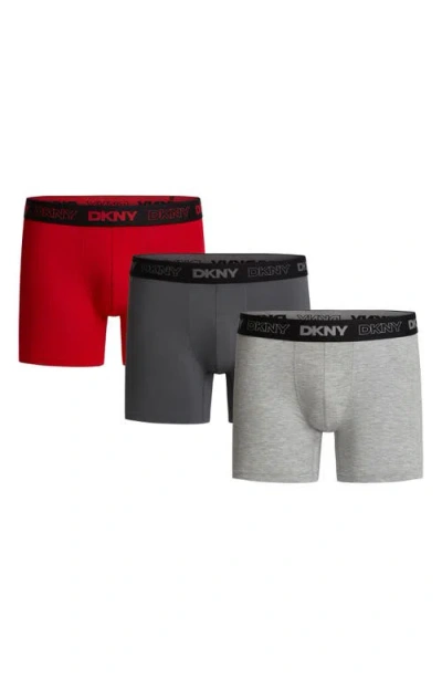 Dkny 3-pack Eco Active Boxer Briefs In Multi