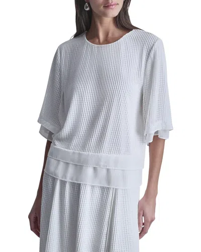 Dkny Window Layered Top In Blue