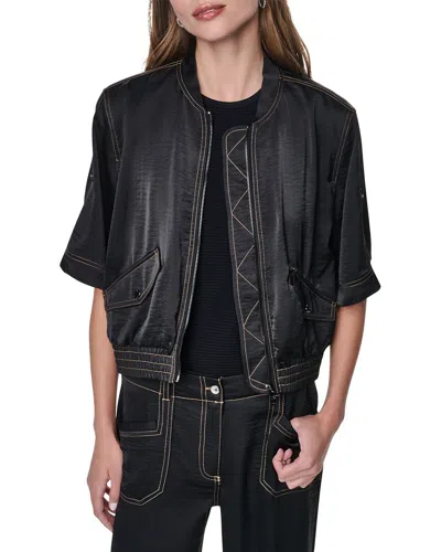 Dkny 3/4 Roll Tab Jacket In Black
