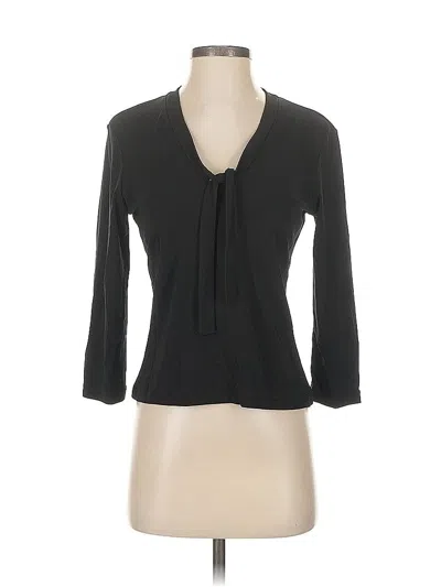 Pre-owned Dkny 3/4 Sleeve Blouse In Black