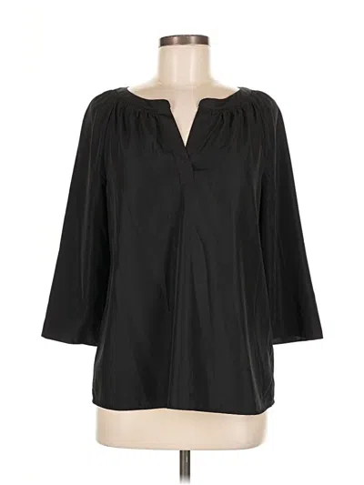 Pre-owned Dkny 3/4 Sleeve Blouse In Black