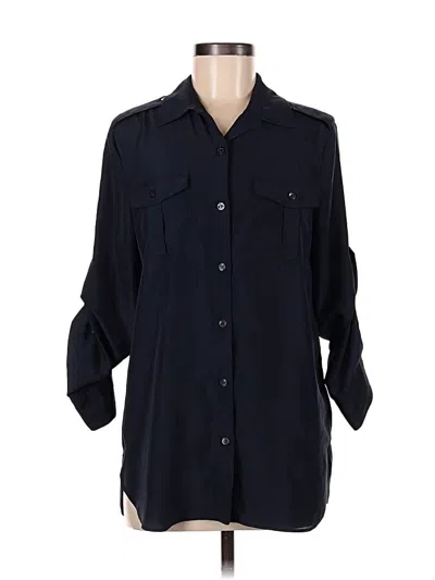 Pre-owned Dkny 3/4 Sleeve Blouse In Black