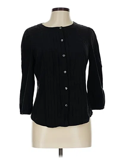 Pre-owned Dkny 3/4 Sleeve Blouse In Black