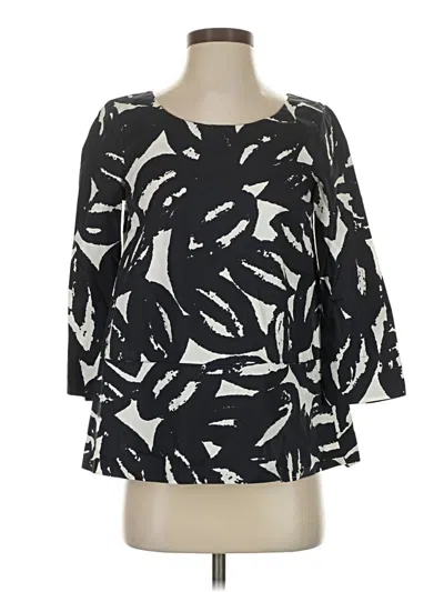 Pre-owned Dkny 3/4 Sleeve Blouse In Black