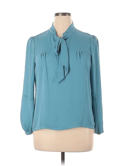 Pre-owned Dkny 3/4 Sleeve Blouse In Blue