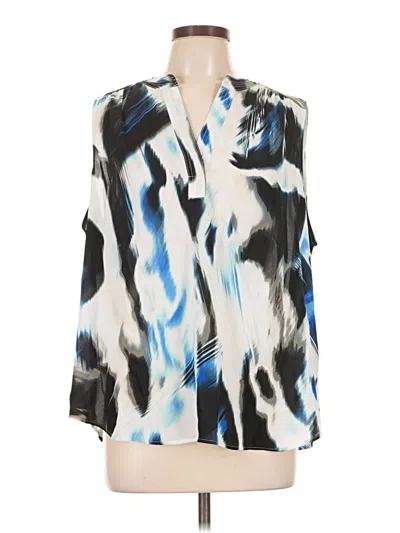 Pre-owned Dkny 3/4 Sleeve Blouse In Blue
