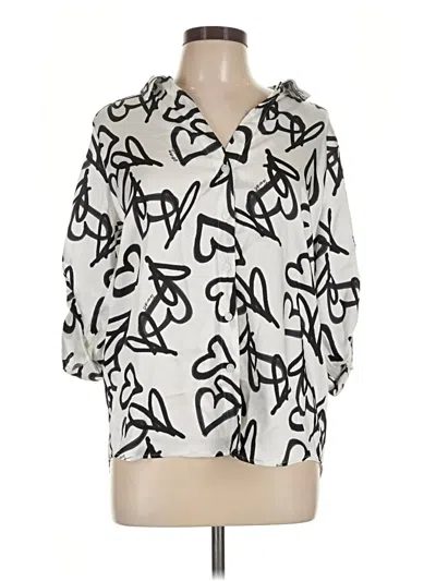 Dkny 3/4 Sleeve Blouse In Ivory