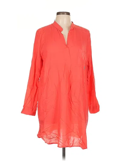 Pre-owned Dkny 3/4 Sleeve Blouse In Orange