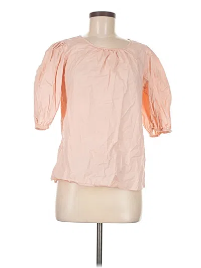 Pre-owned Dkny 3/4 Sleeve Blouse In Orange