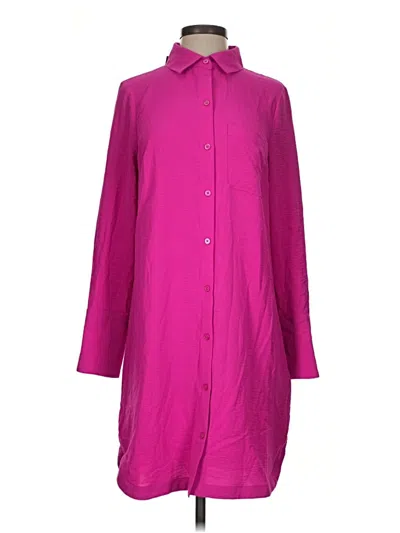 Pre-owned Dkny 3/4 Sleeve Blouse In Purple