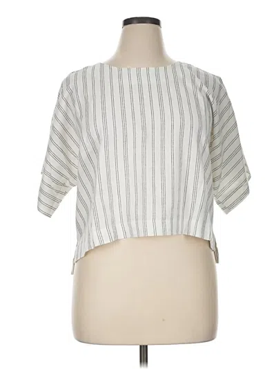 Dkny 3/4 Sleeve Blouse In Silver
