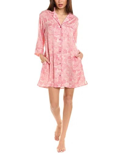 Dkny 3/4 Sleeve Sleep Shirt In Pink