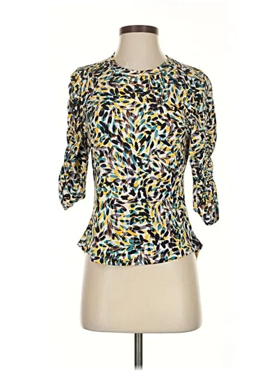 Pre-owned Dkny 3/4 Sleeve T-shirt In Gold