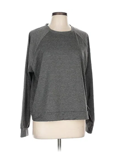 Pre-owned Dkny 3/4 Sleeve T-shirt In Gray