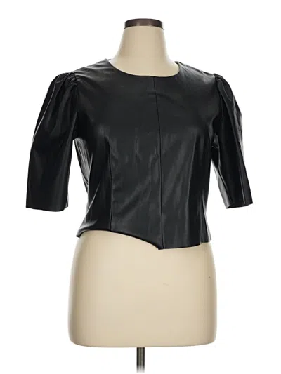 Pre-owned Dkny 3/4 Sleeve Top Black Sweetheart Neckline Tops