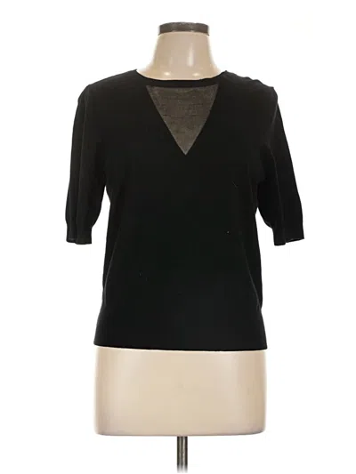 Pre-owned Dkny 3/4 Sleeve T-shirt In Black