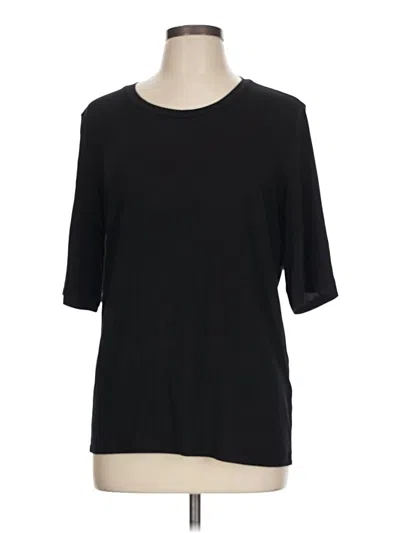 Pre-owned Dkny 3/4 Sleeve T-shirt In Black
