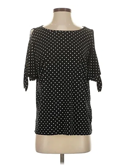 Pre-owned Dkny 3/4 Sleeve T-shirt In Black