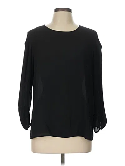 Pre-owned Dkny 3/4 Sleeve T-shirt In Black