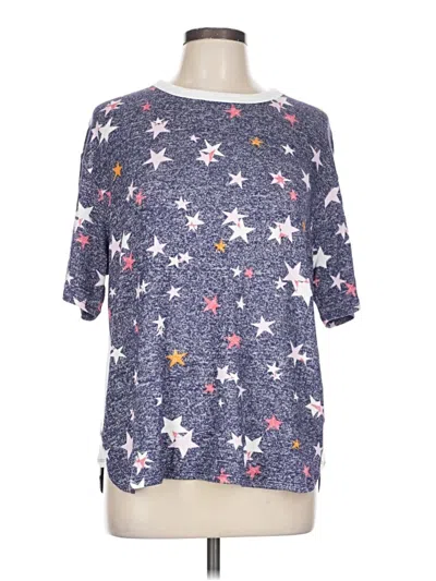 Pre-owned Dkny 3/4 Sleeve T-shirt In Blue