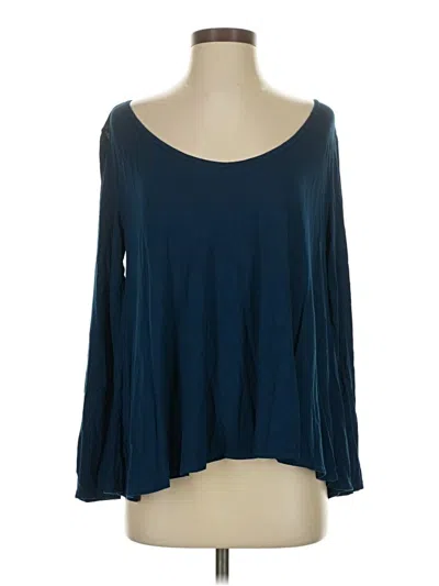 Pre-owned Dkny 3/4 Sleeve T-shirt In Blue