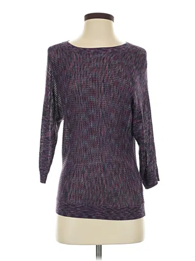 Pre-owned Dkny 3/4 Sleeve T-shirt In Purple