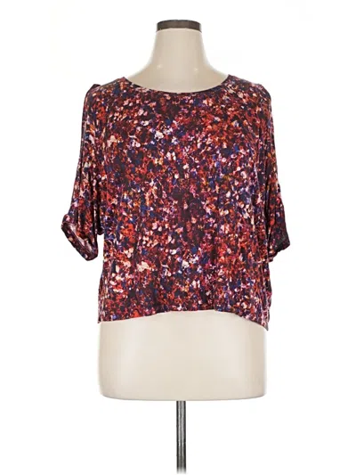 Pre-owned Dkny 3/4 Sleeve T-shirt In Red