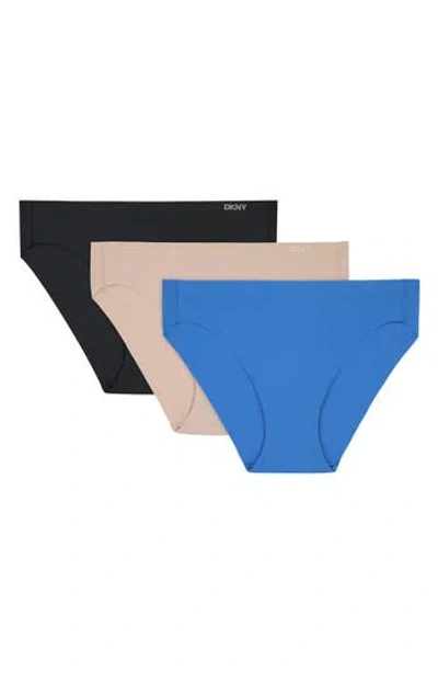 Dkny 3-pack Laser Cut Bikini In Multi