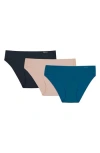 Dkny 3-pack Laser Cut Bikini In Multi